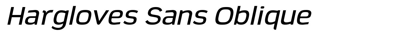 Hargloves Sans Oblique image